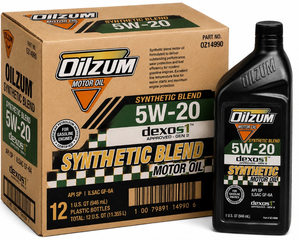OILZUM SYN-BLEND 5W20 12*1QT CASE